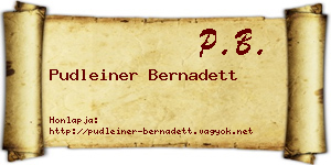 Pudleiner Bernadett névjegykártya