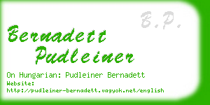 bernadett pudleiner business card